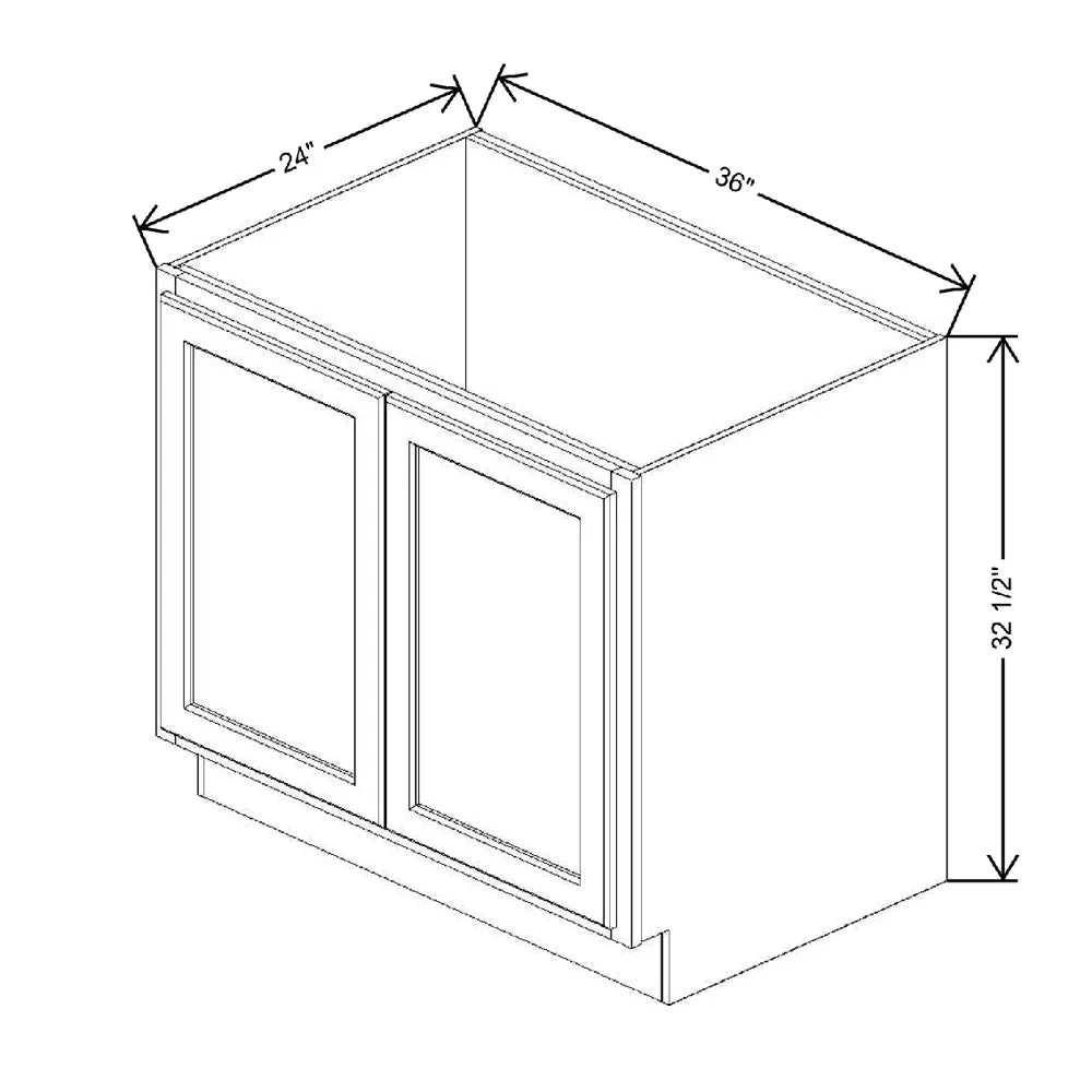 Fabuwood Quest Metro Frost 36" W x 32 1/2" H x 24" D ADA Sink Base Cabinet