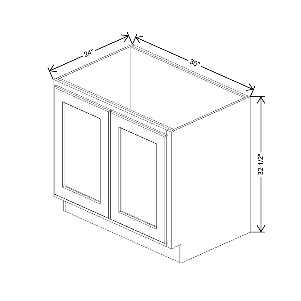 Fabuwood Quest Metro Frost Sink Base - Removable Front