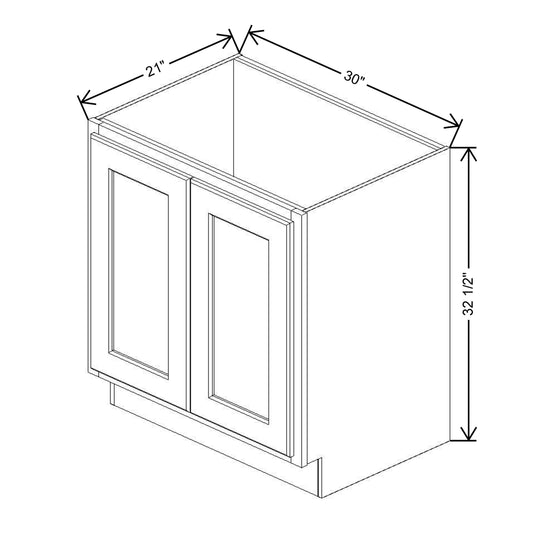 Fabuwood Quest Metro Frost 32 1/2" H Vanity Base - Removable Front