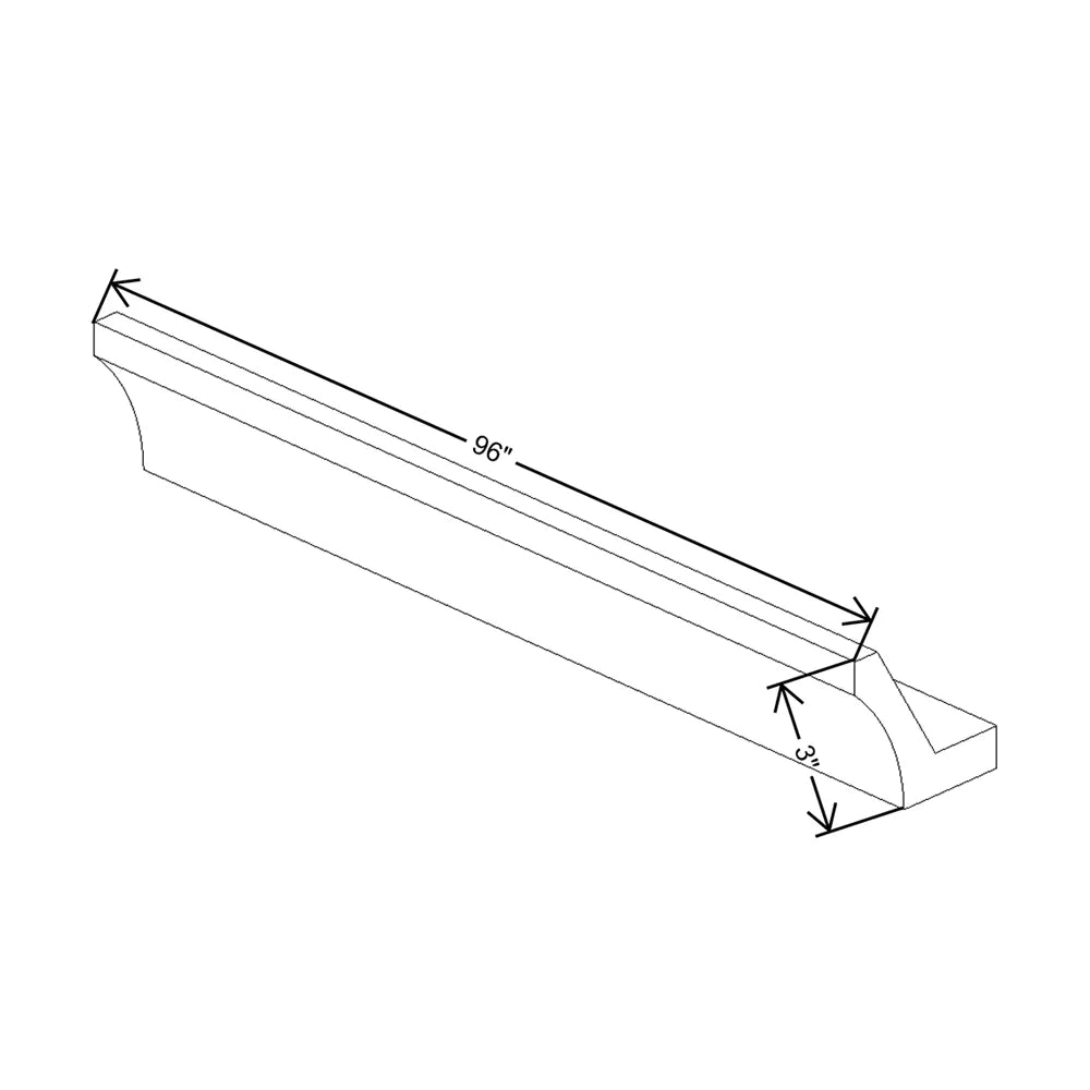 J&K Sage E3 96" W 10 4-1/4 Cove Molding with Base