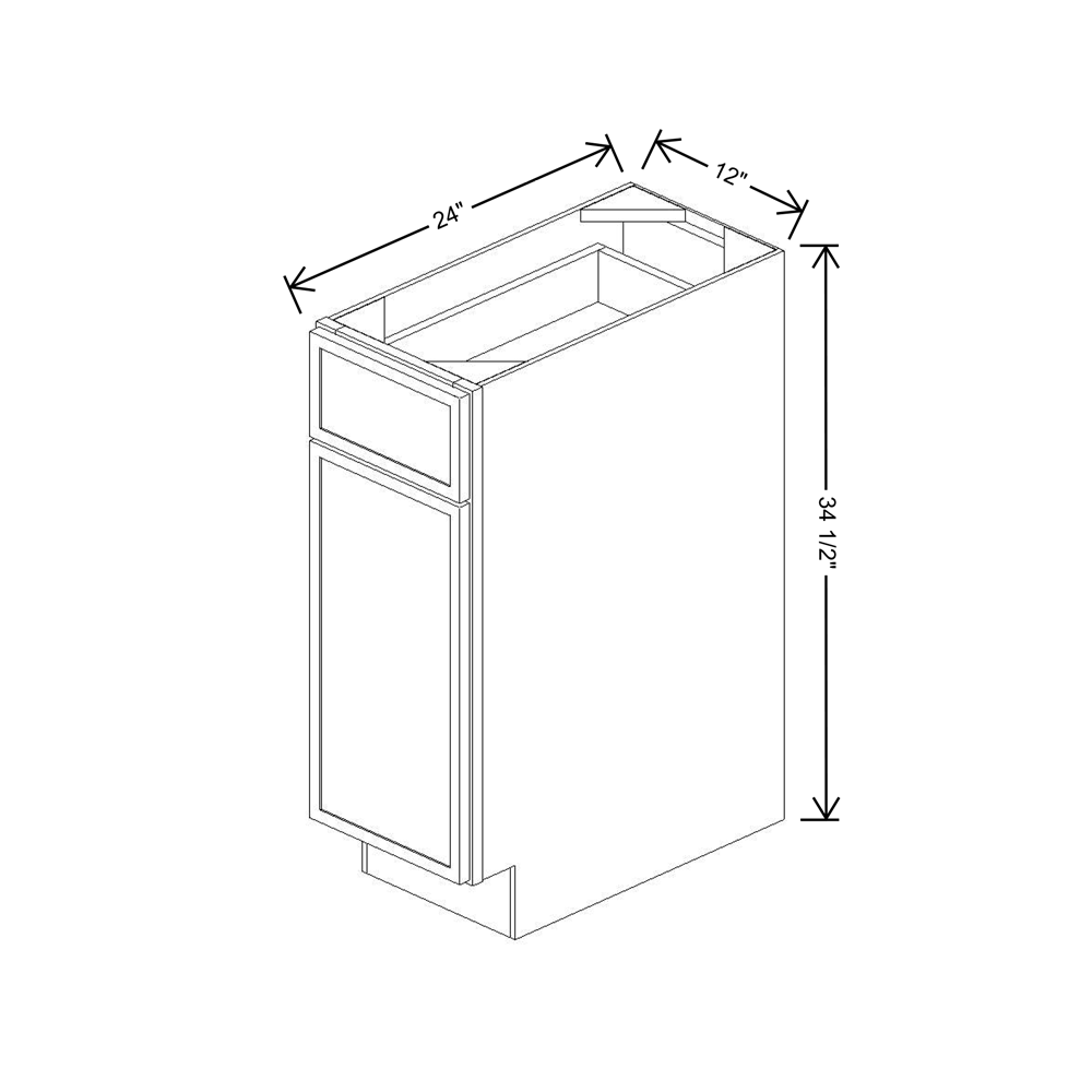 Cubitac Basic Oxford Latte 12"W Base Cabinet