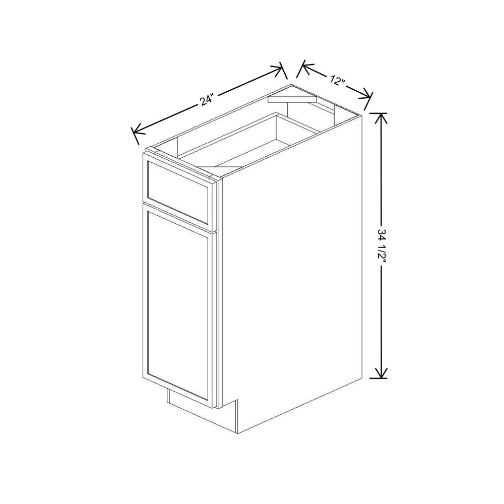 Cubitac Imperial Madison Hazelnut 12"W Base Cabinet