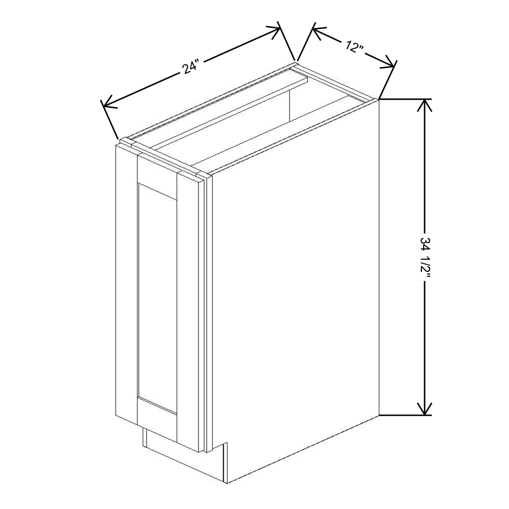 Fabuwood Allure Fusion Dove 12"W Base Single Full Door