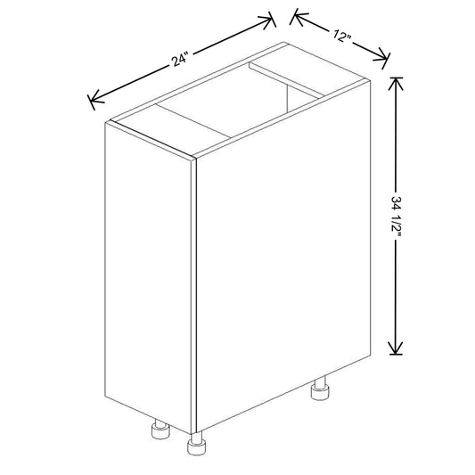 Fabuwood Illume Catalina Bianco Gloss 2 12"W Single Door
