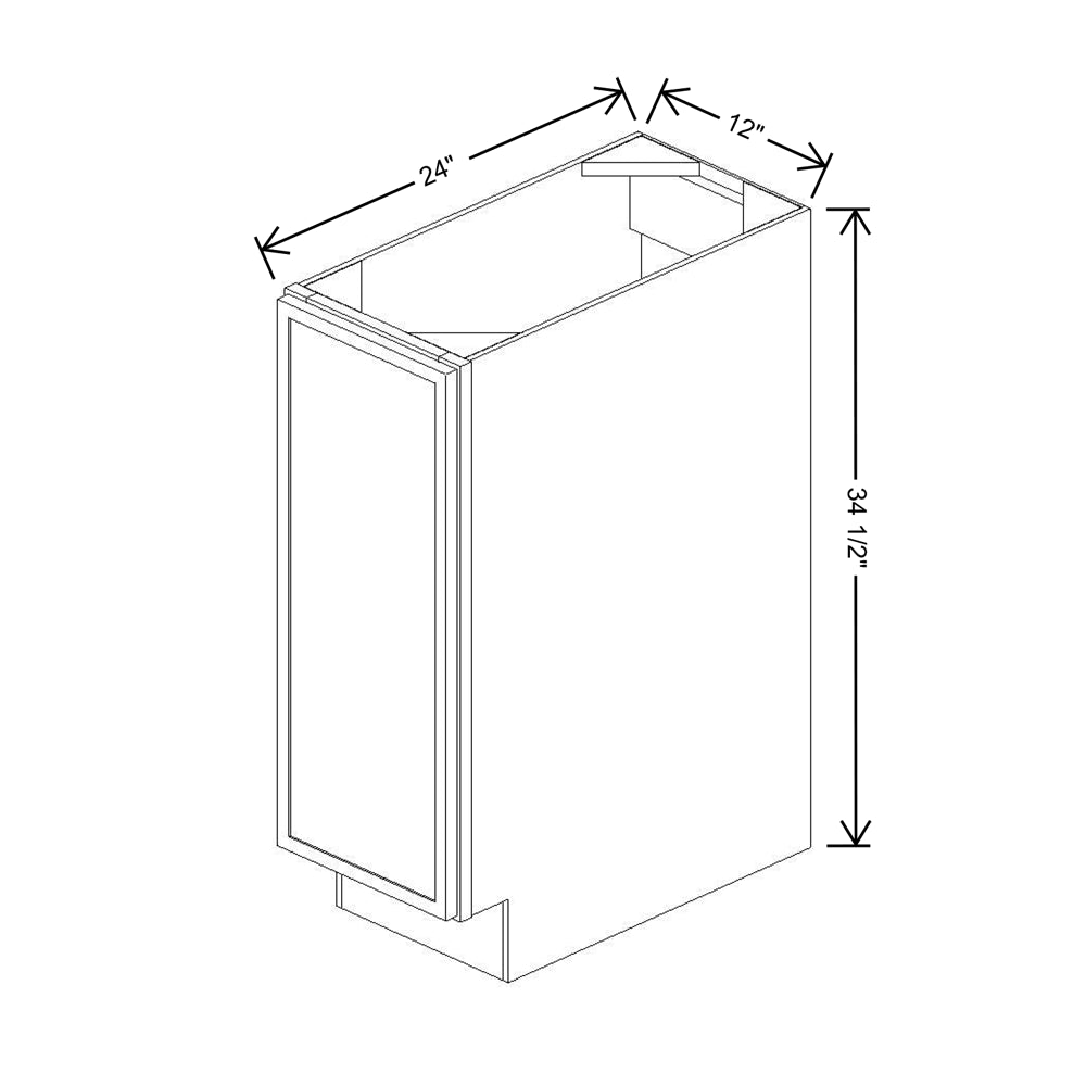 Cubitac Imperial Madison Dusk 12"W FH Door Base Cabinet