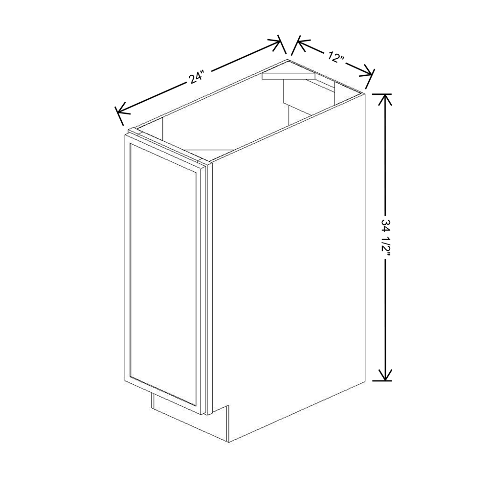 Cubitac Imperial Montclair Cashmere 12"W FH Door Base Cabinet