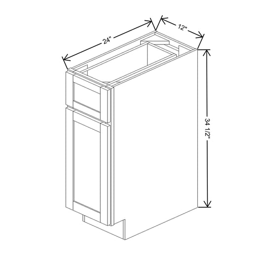 Wolf Classic Hanover White Paint 12"W Base Cabinet