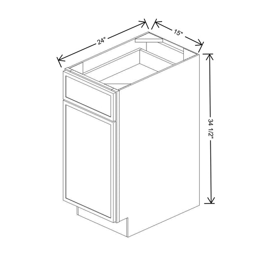 Cubitac Basic Oxford Latte 15"W Base Cabinet