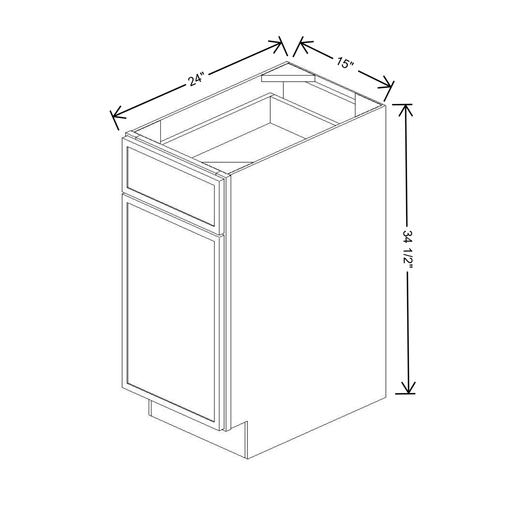 Cubitac Prestige Dover Latte 15" W Base Cabinet