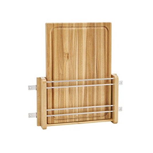 Wolf Classic York White Paint Door Mount Cutting Board Installed