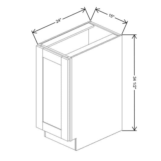 Fabuwood Allure Galaxy Cobblestone 15"W Base Single Full Door