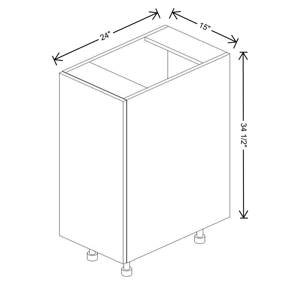 Fabuwood Illume Catalina Bianco Matte 15"W Single Door