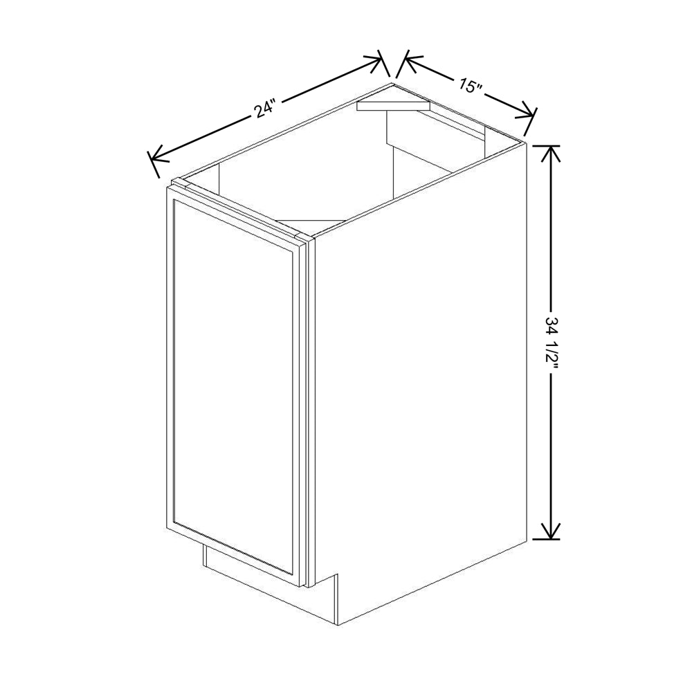 Cubitac Imperial Madison Dusk 15"W FH Door Base Cabinet