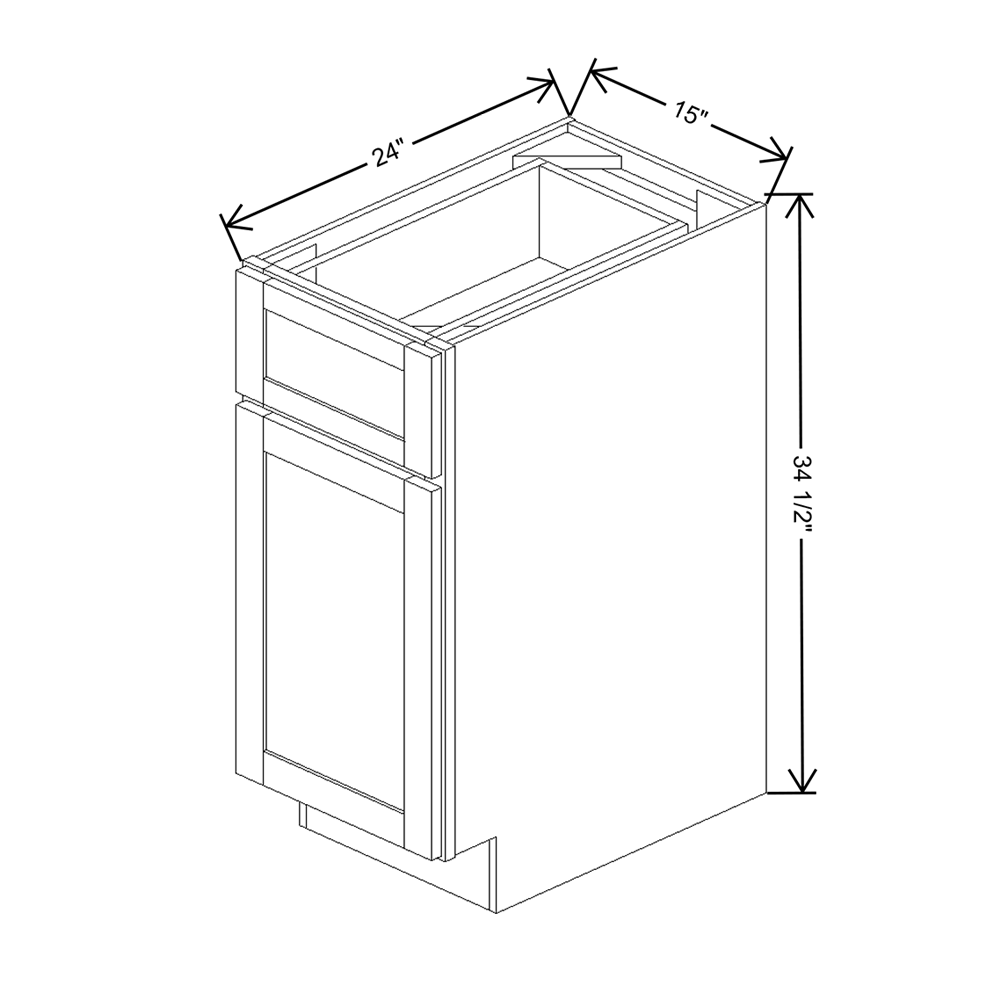 Wolf Classic Hanover White Paint 15"W Base Cabinet