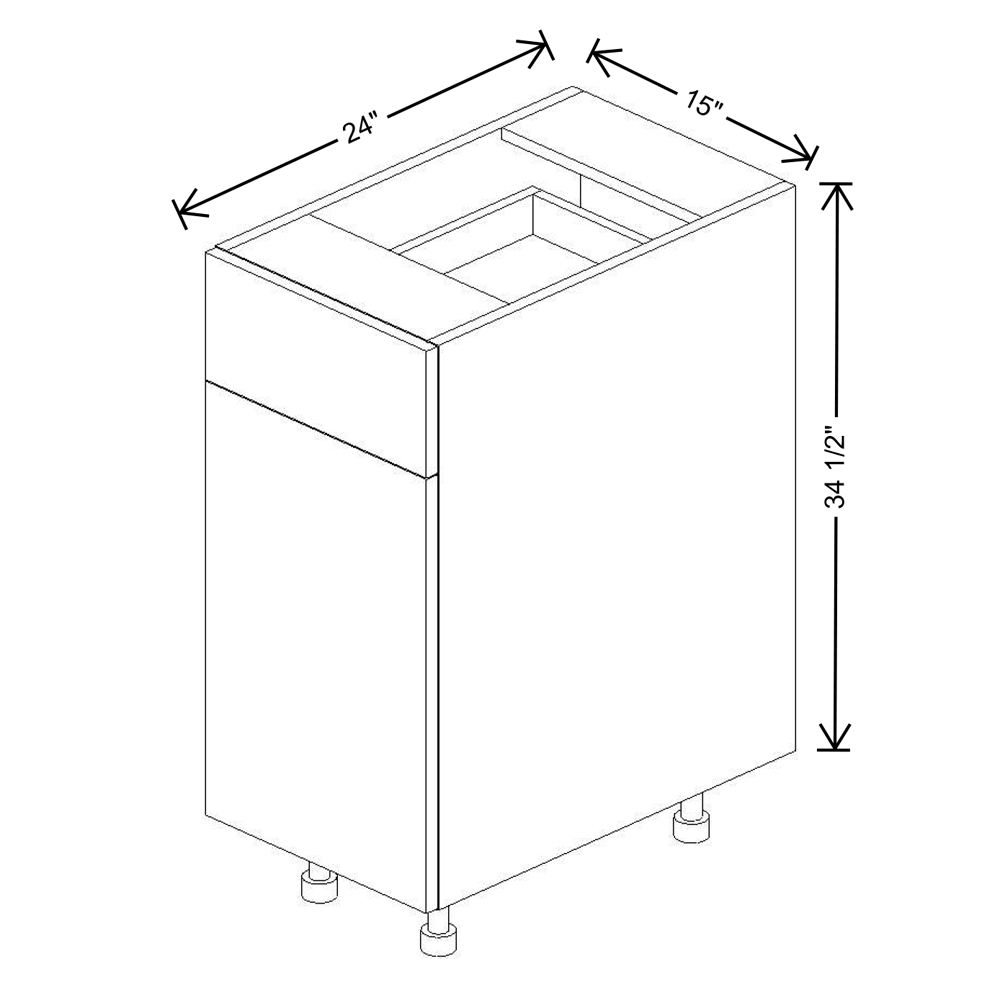 Fabuwood Illume Catalina Nocce 3 15"W Single Door