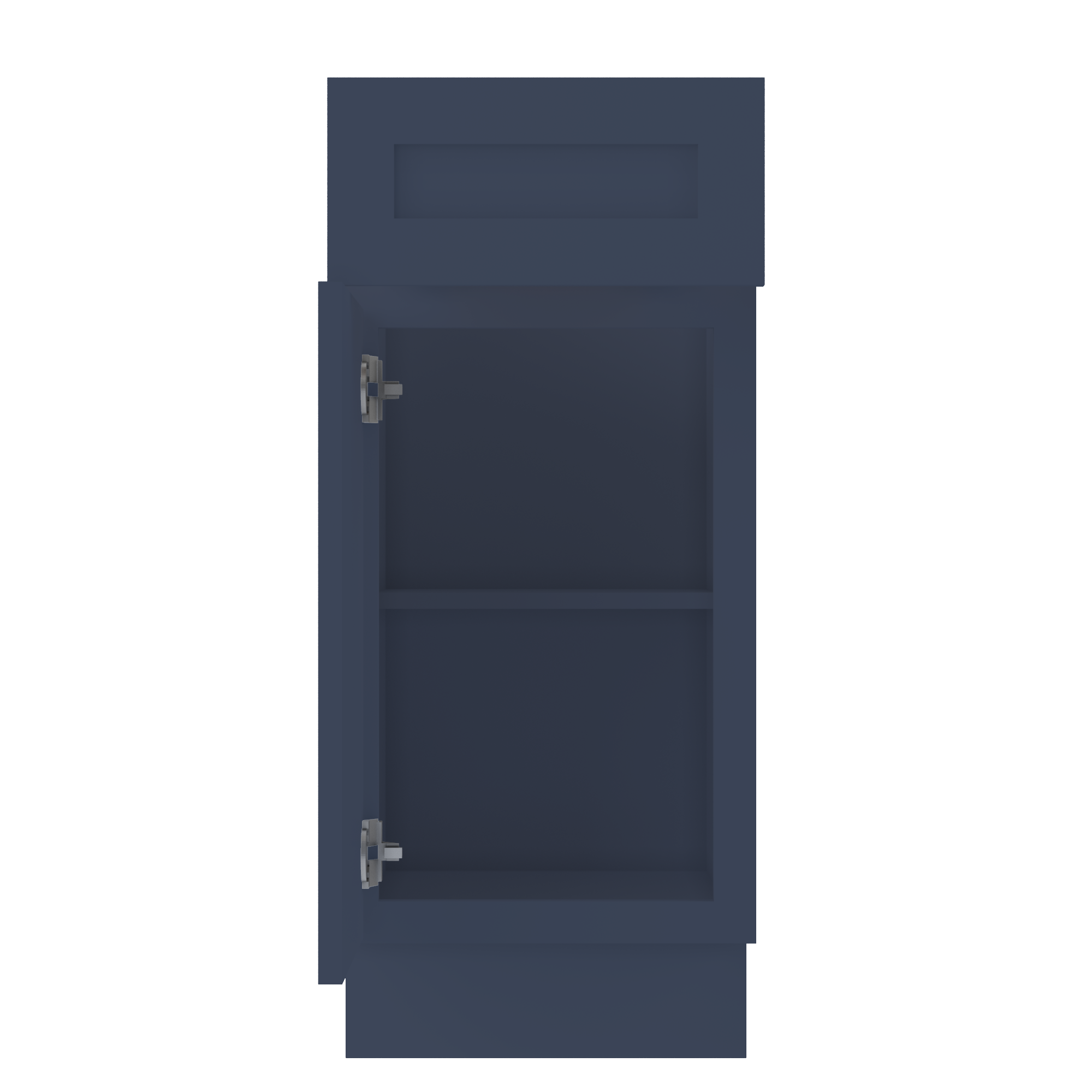 Base Kitchen Cabinet B15 Danbury Blue LessCare 15 in. width 34.5 in. height 24 in. depth