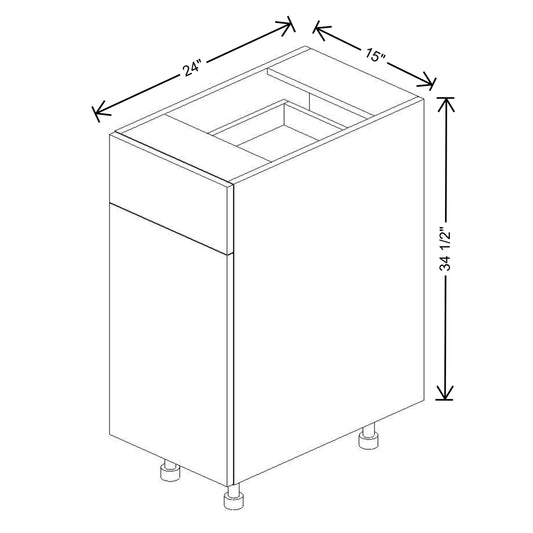 Fabuwood Illume Catalina Bianco Matte 15"W Single Door