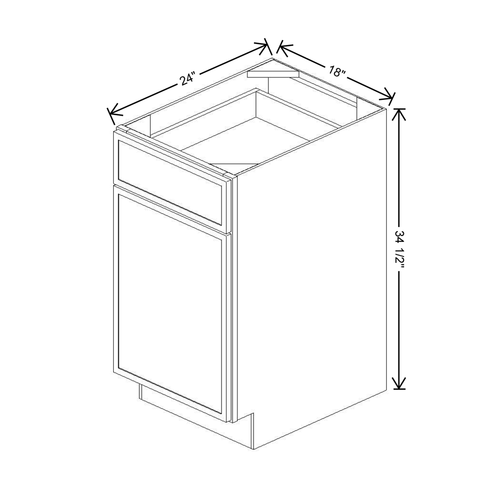 Cubitac Basic Oxford Latte 18"W Base Cabinet