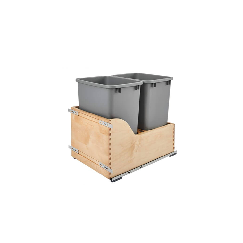 Wolf Classic Grove Terrain Stain Two 35 Qt Waste Basket Installed