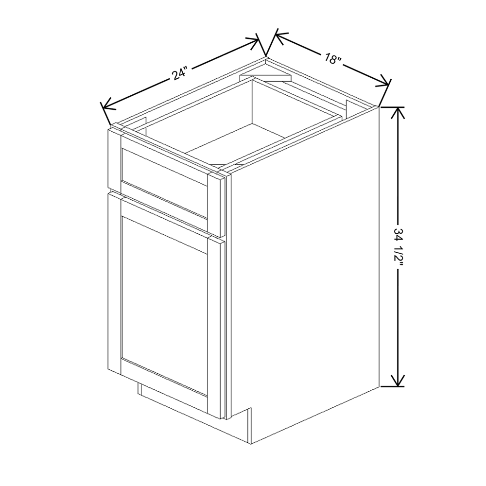 Wolf Classic Dartmouth Bayside Paint 18"W Base Cabinet