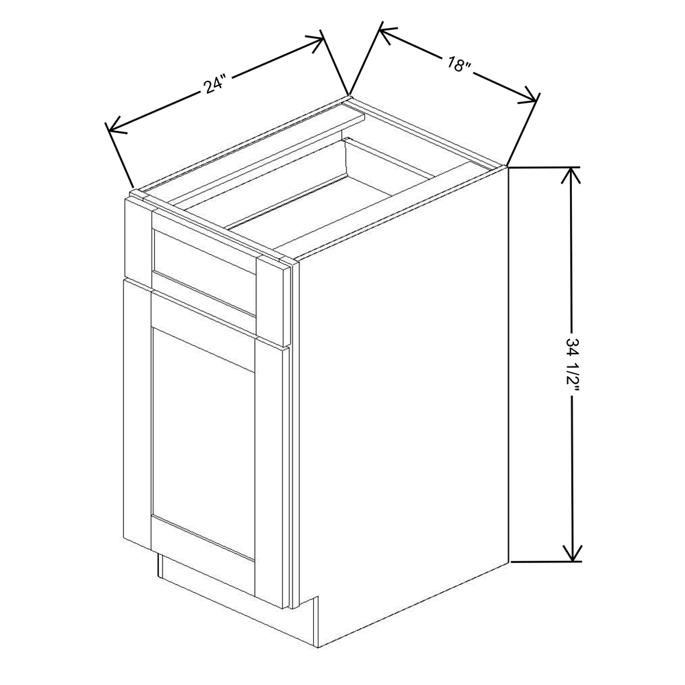 Fabuwood Value Premium Hallmark Frost Base 18"W Shaker Cabinet