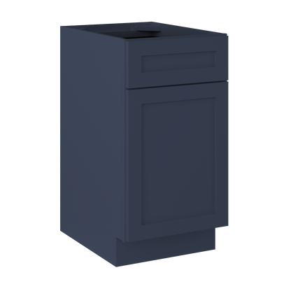 Base Kitchen Cabinet B18 Danbury Blue LessCare 18 in. width 34.5 in. height 24 in. depth