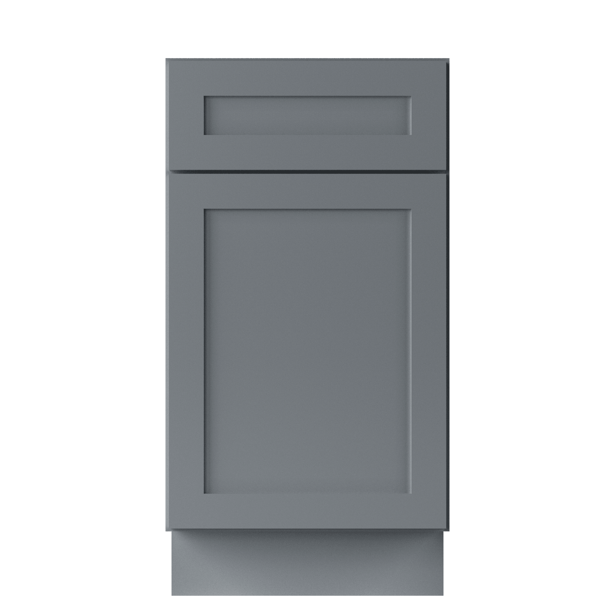 Base Kitchen Cabinet B18 Colonial Gray LessCare 18 in. width 34.5 in. height 24 in. depth