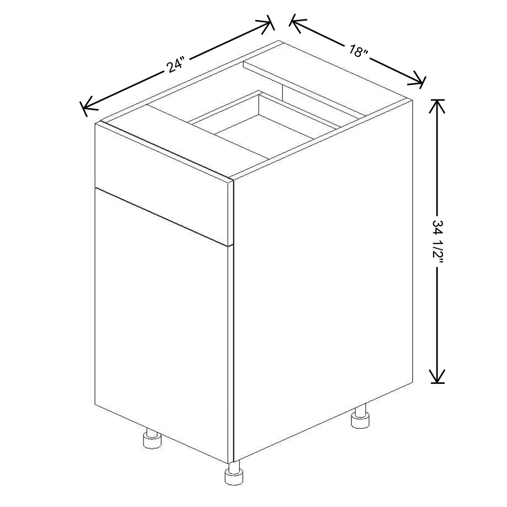 Fabuwood Illume Catalina Como Ash 2 18"W Single Door