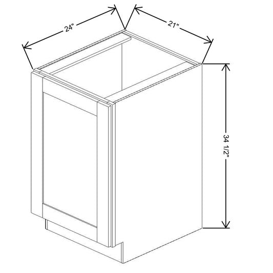 Fabuwood Quest Metro Frost 21"W Base Single Full Door