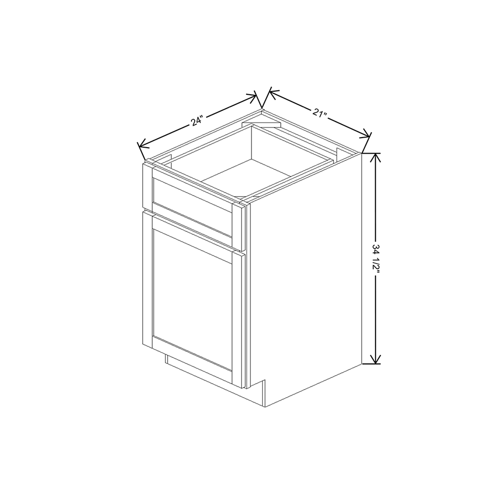 Wolf Classic Hanover White Paint 21"W Base Cabinet