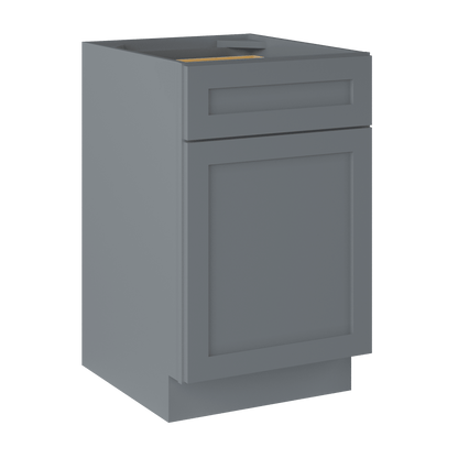 Base Kitchen Cabinet B21 Colonial Gray LessCare 21 in. width 34.5 in. height 24 in. depth