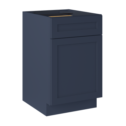 Base Kitchen Cabinet B21 Danbury Blue LessCare 21 in. width 34.5 in. height 24 in. depth