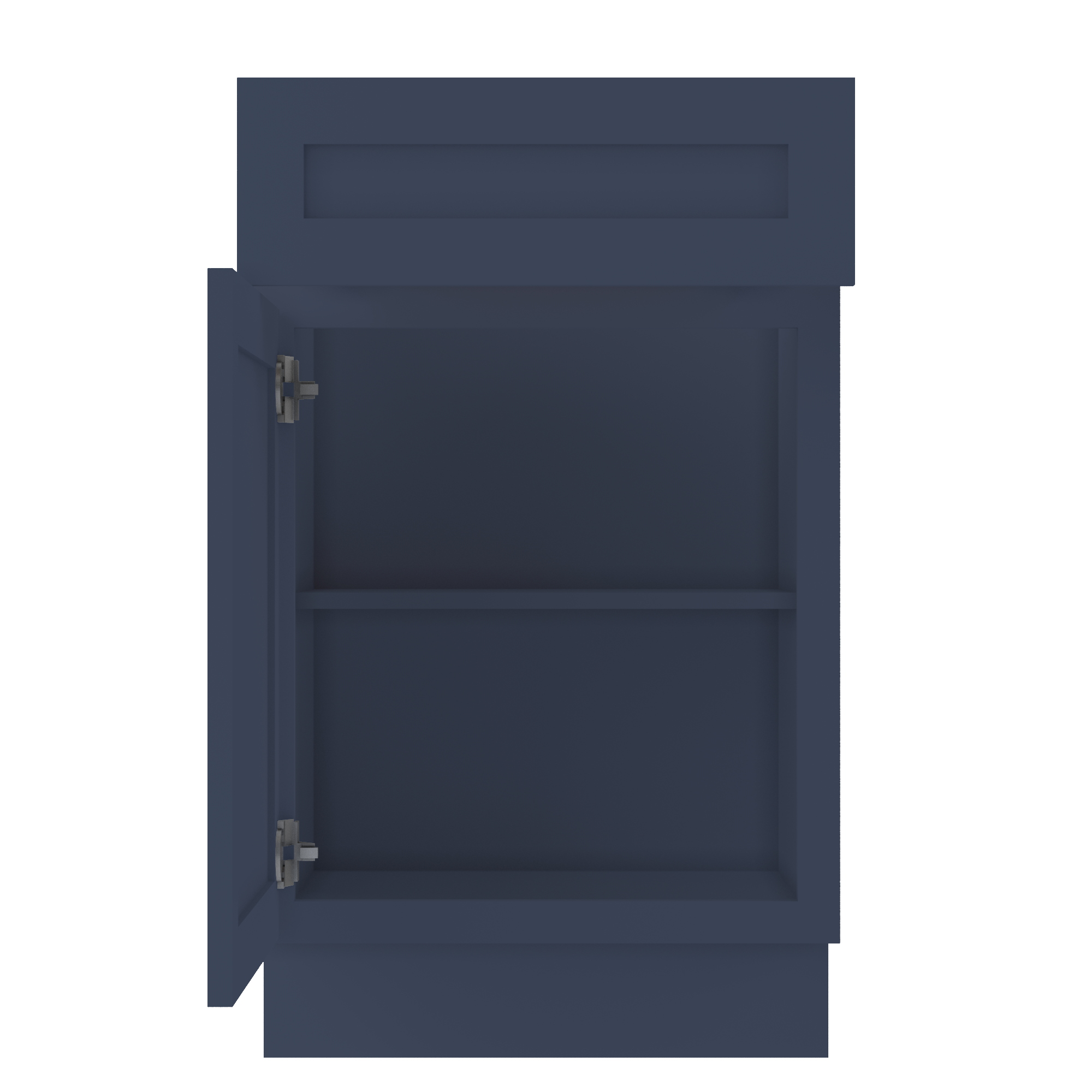 Base Kitchen Cabinet B21 Danbury Blue LessCare 21 in. width 34.5 in. height 24 in. depth