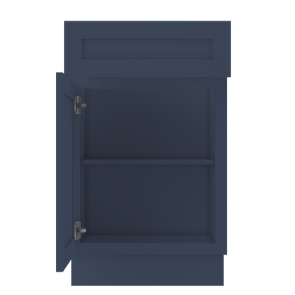 Base Kitchen Cabinet B21 Danbury Blue LessCare 21 in. width 34.5 in. height 24 in. depth