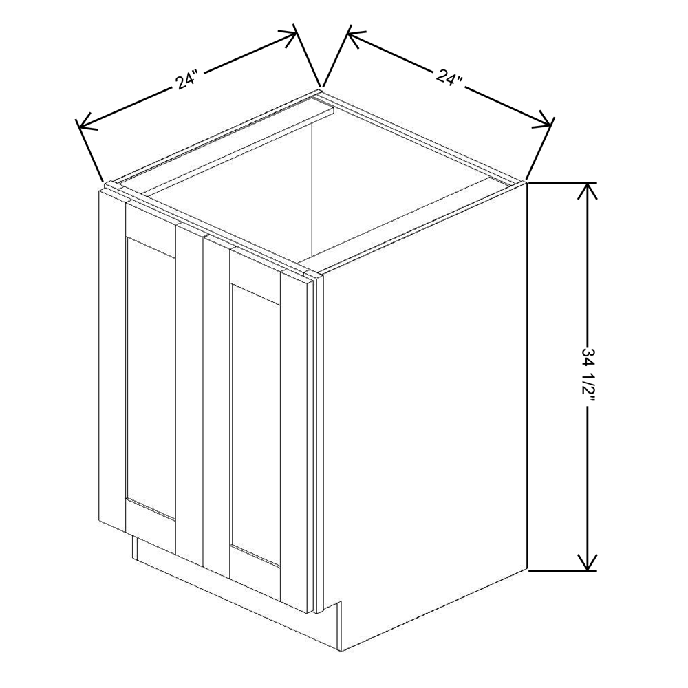 Fabuwood Allure Luna Indigo 24"W Base Double Full Doors