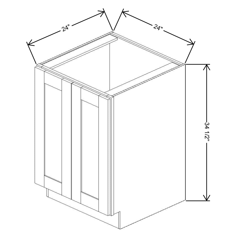 Fabuwood Quest Metro Frost 24"W Base Double Full Doors