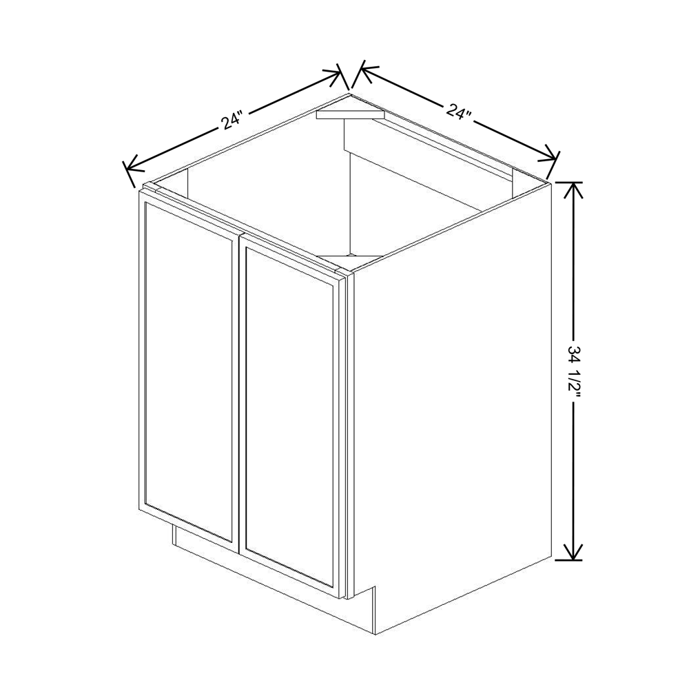 Cubitac Imperial Madison Dusk 24"W FH Door Base Cabinet