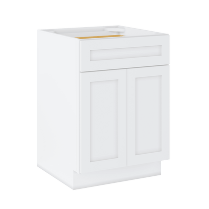 Base Kitchen Cabinet B24 Alpina White LessCare 24 in. width 34.5 in. height 24 in. depth