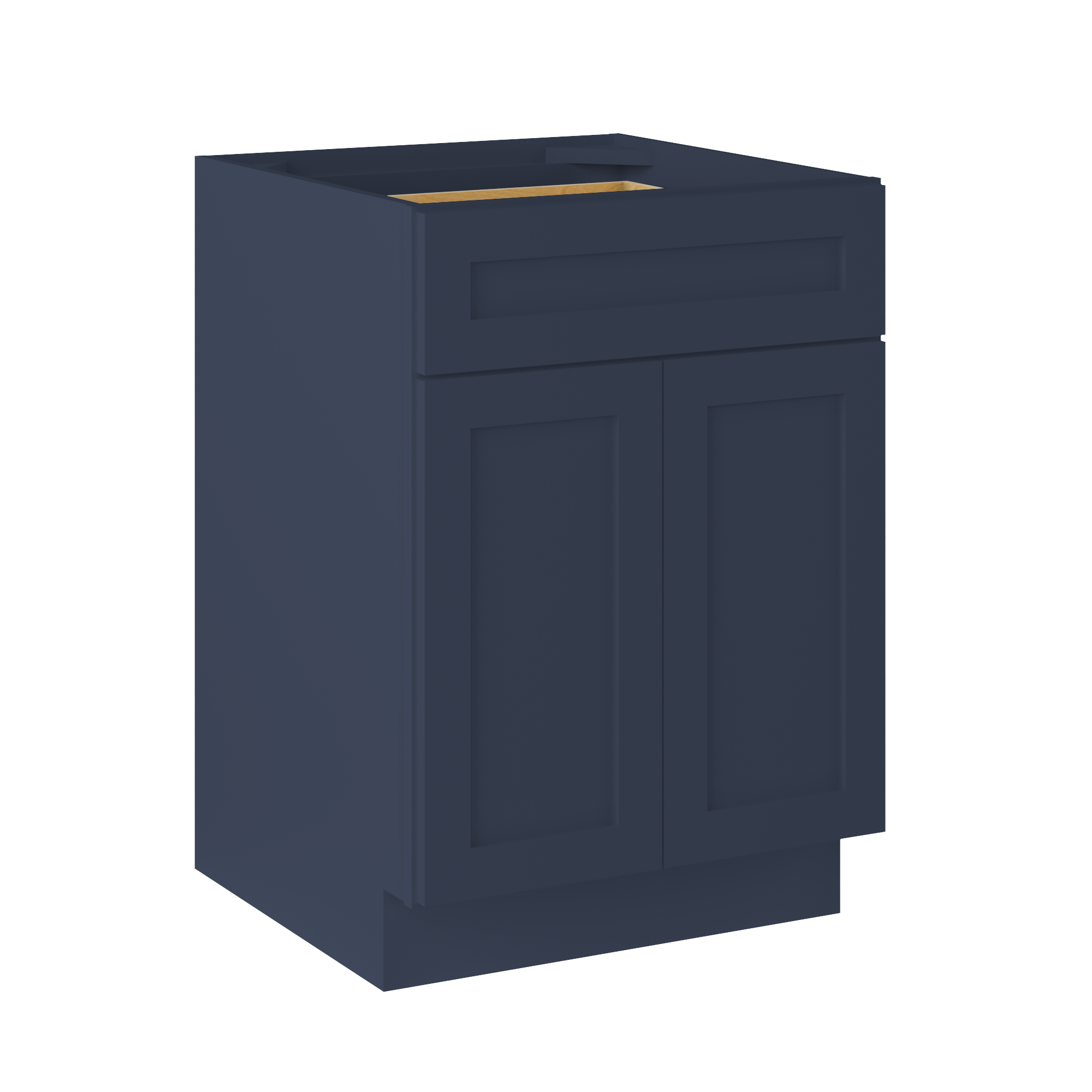 Base Kitchen Cabinet B24 Danbury Blue LessCare 24 in. width 34.5 in. height 24 in. depth