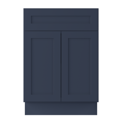 Base Kitchen Cabinet B24 Danbury Blue LessCare 24 in. width 34.5 in. height 24 in. depth