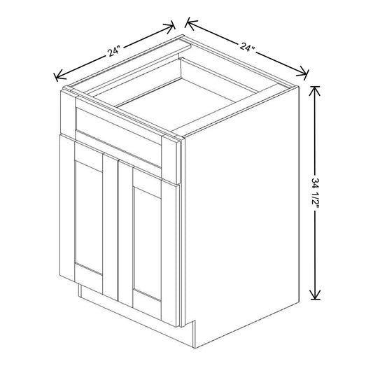 Fabuwood Allure Fusion Timber 24" W X 34 1/2" H X 24" D Double Door Base Cabinet