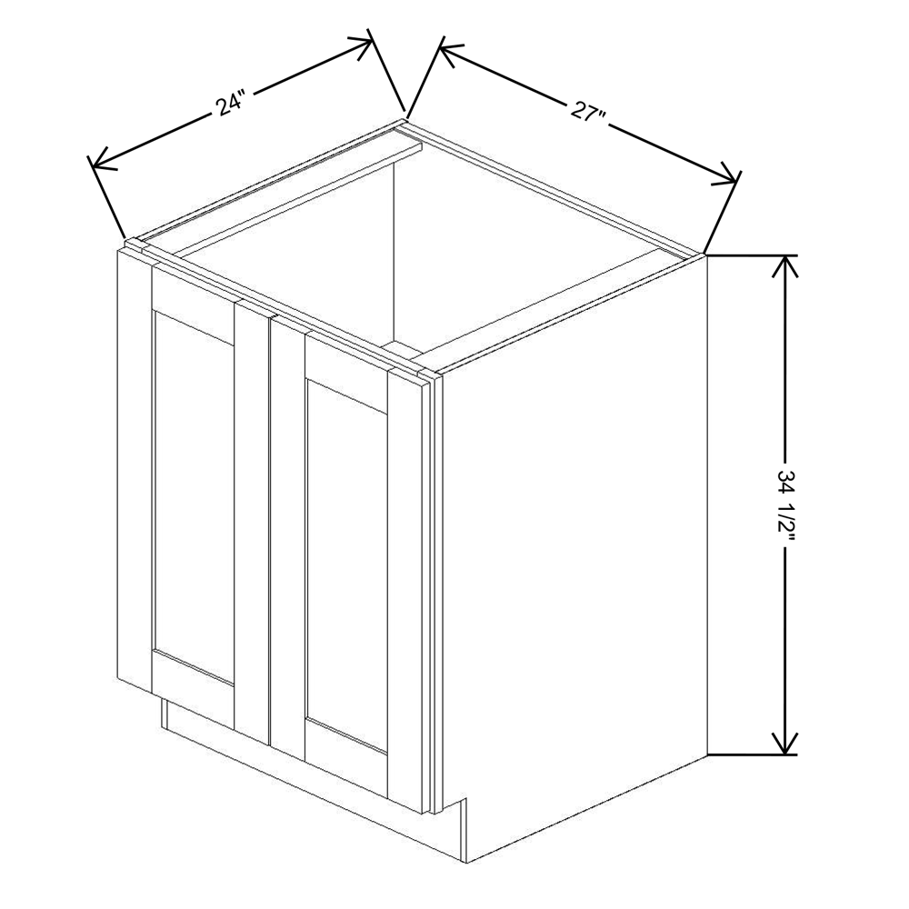 Fabuwood Allure Galaxy Timber 27"W Base Double Full Doors