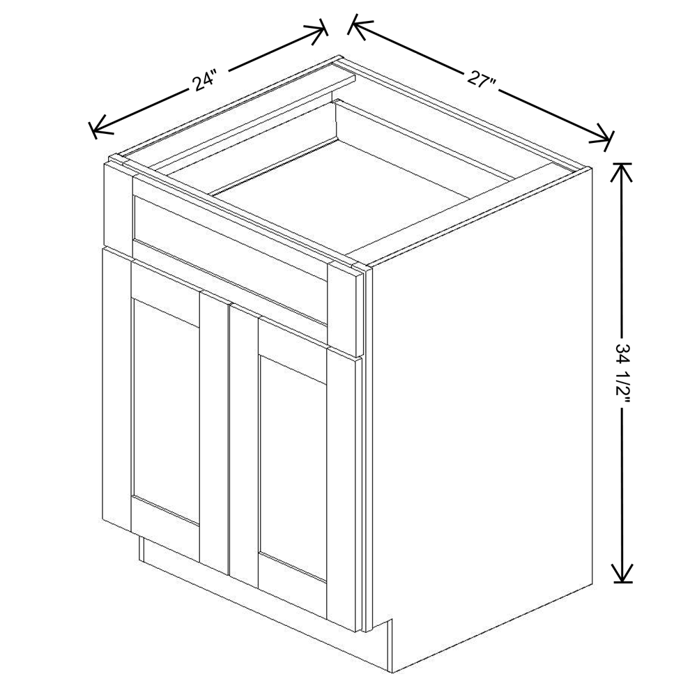 Fabuwood Allure Fusion Kona Base 27"W Shaker Cabinet