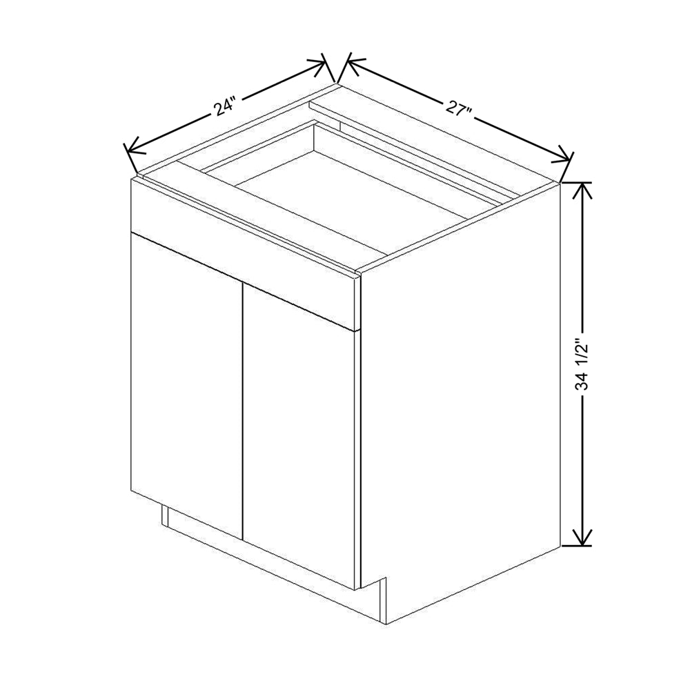 CNC Classic Highland White 27" W 1 Drawer Double Door Base Cabinet