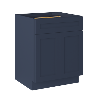 Base Kitchen Cabinet B27 Danbury Blue LessCare 27 in. width 34.5 in. height 24 in. depth