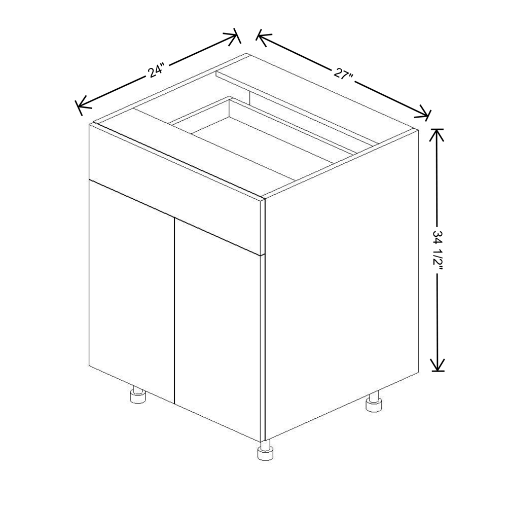 Fabuwood Illume Catalina Bianco Matte 27"W Double Door