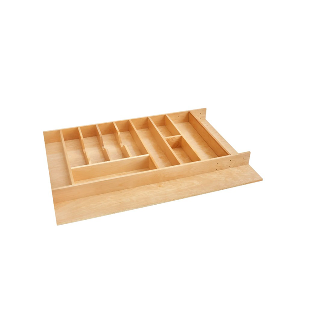 Wolf Classic Waverly Hazelnut Stain Base Drawer Utility Trimmable Tray Installed