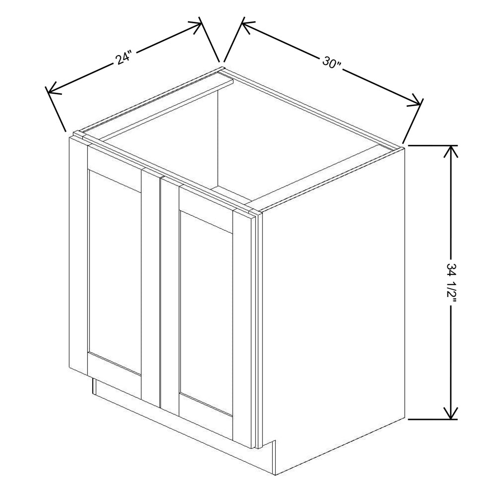 Fabuwood Quest Metro Frost 30"W Base Double Full Doors