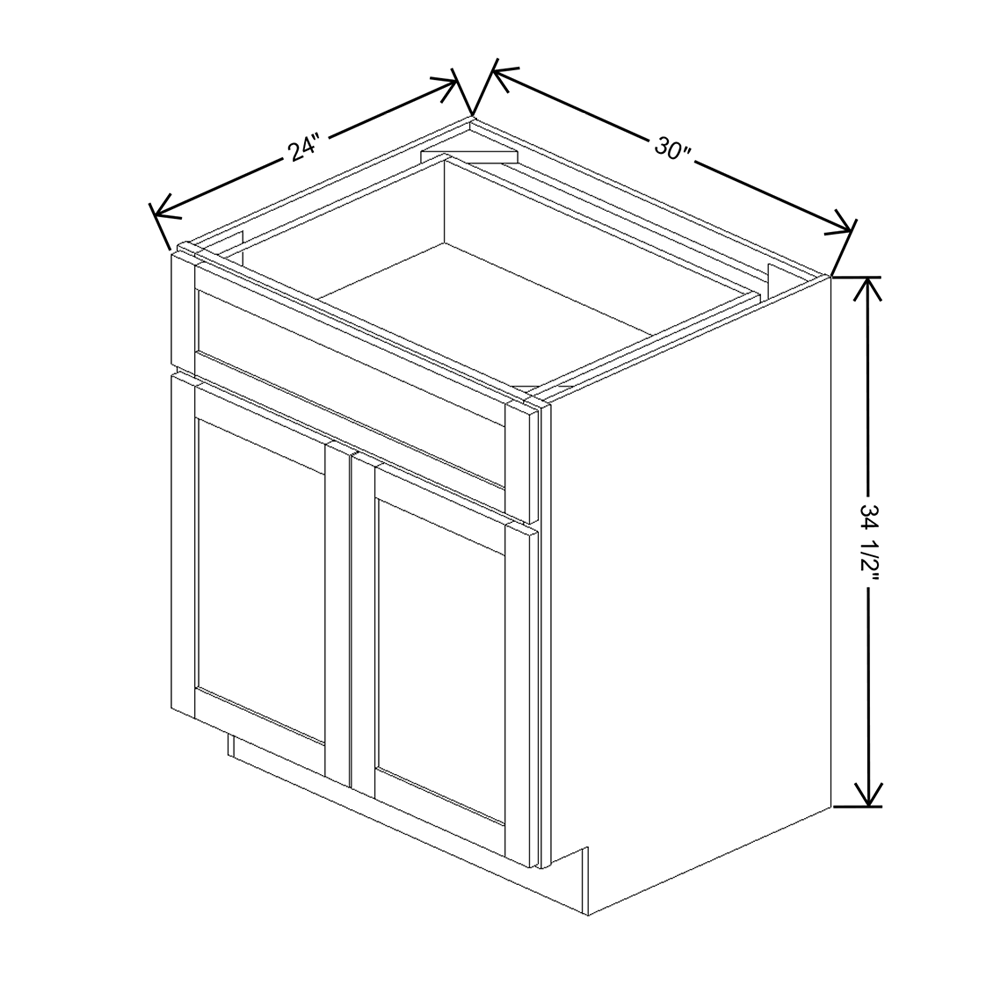 Wolf Classic Dartmouth Bayside Paint 30"W Base Cabinet