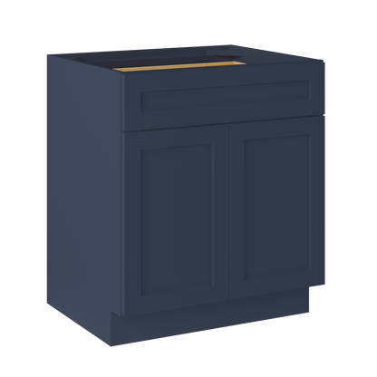 Base Kitchen Cabinet B30 Danbury Blue LessCare 30 in. width 34.5 in. height 24 in. depth